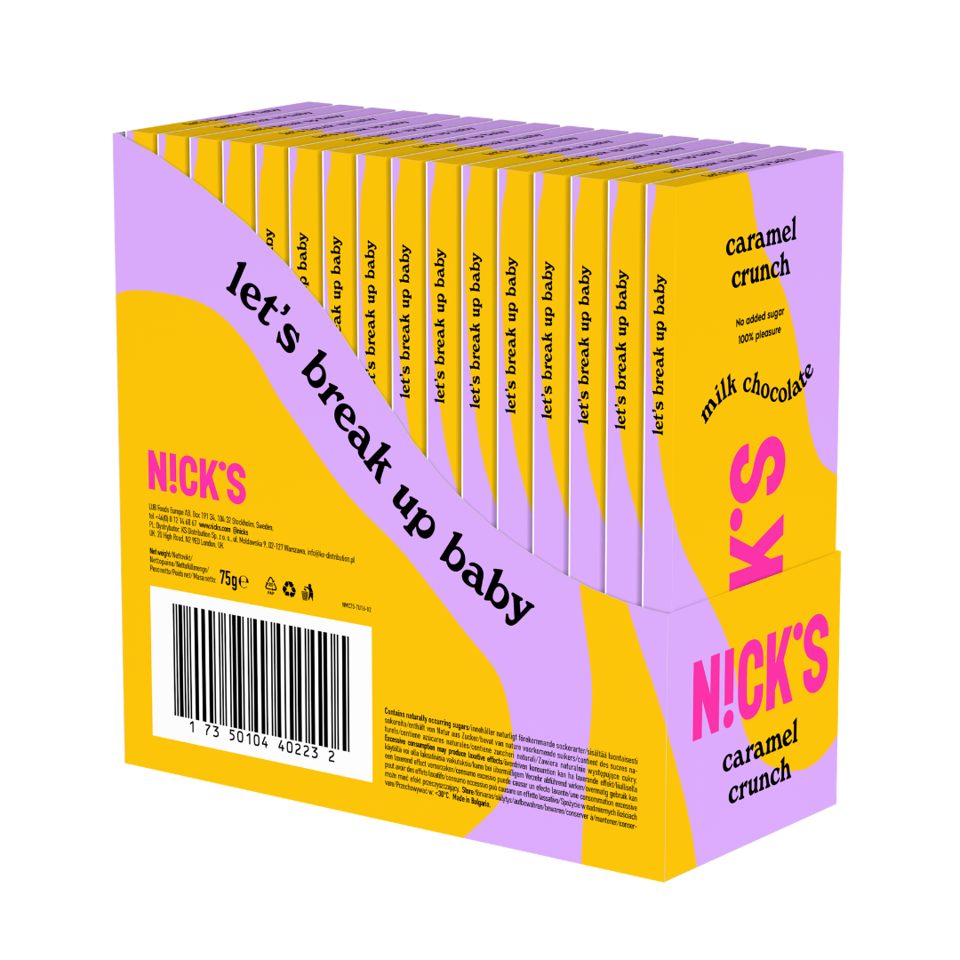 NICK'S Caramel Crunch Milk Chocolate 75g