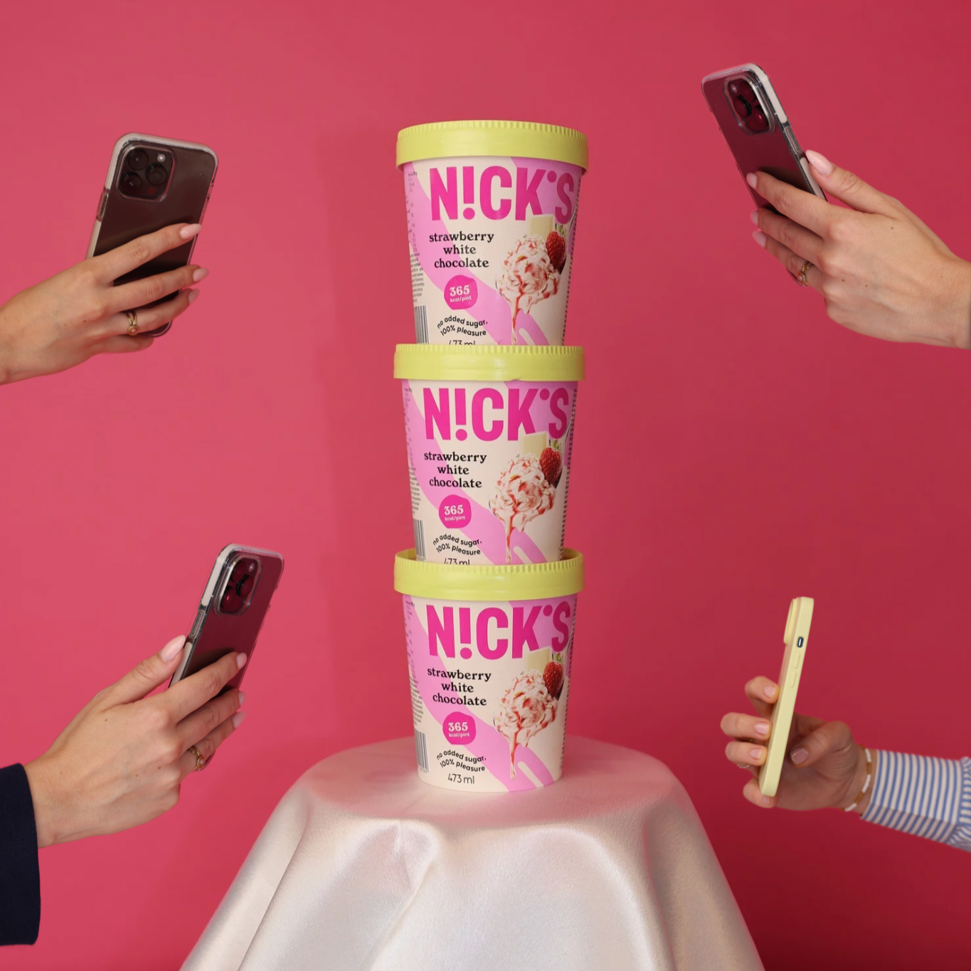 NICK'S Strawberry White Chocolate 473ml