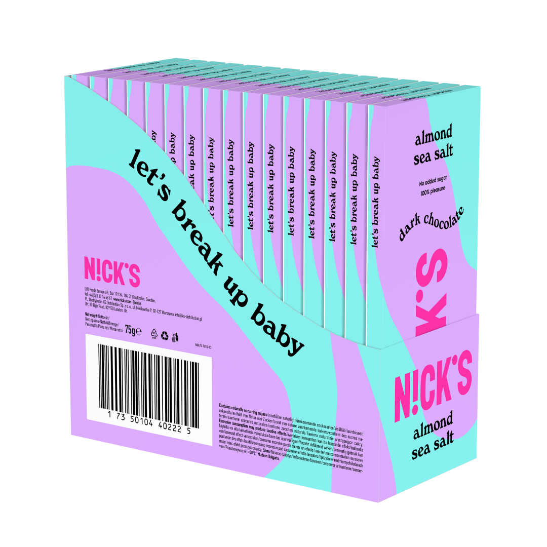 NICK'S Almond Sea Salt Dark Chocolate 75g
