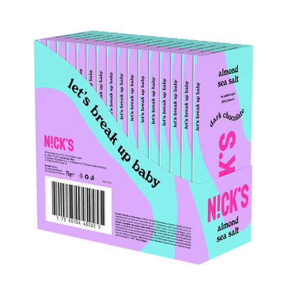 NICK'S Almond Sea Salt Dark Chocolate 75g