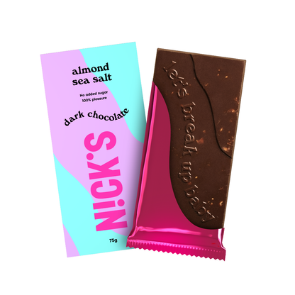 NICK'S Almond Sea Salt Dark Chocolate 75g