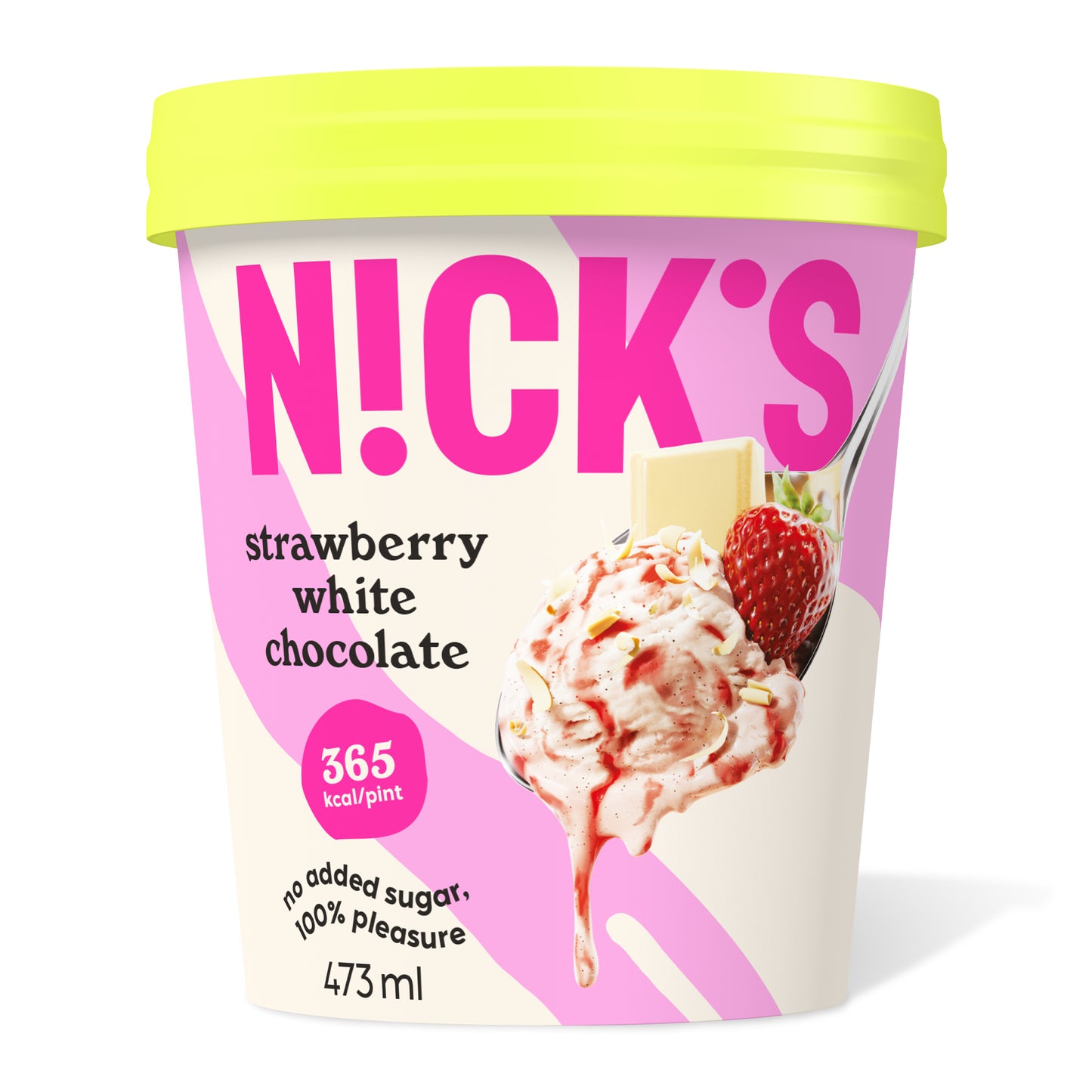 NICK'S Strawberry White Chocolate 473ml