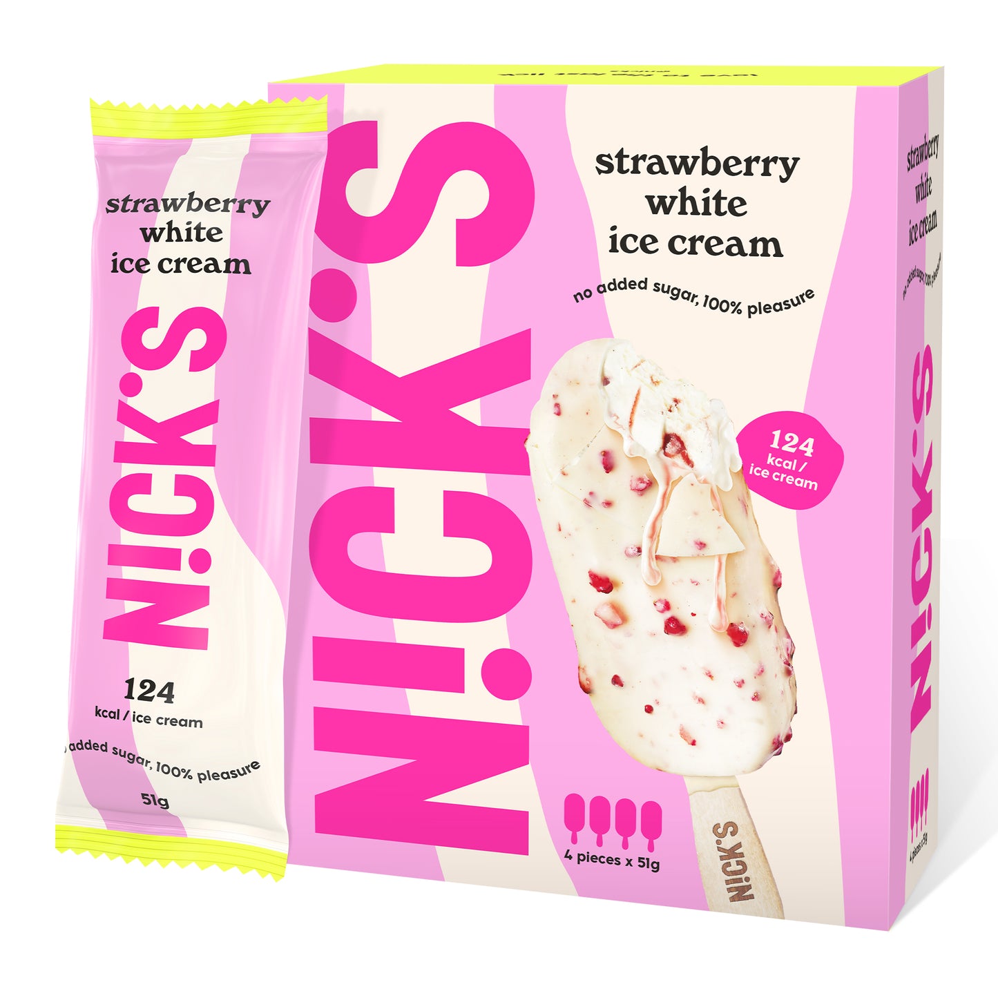 NICK'S Strawberry White 90ml