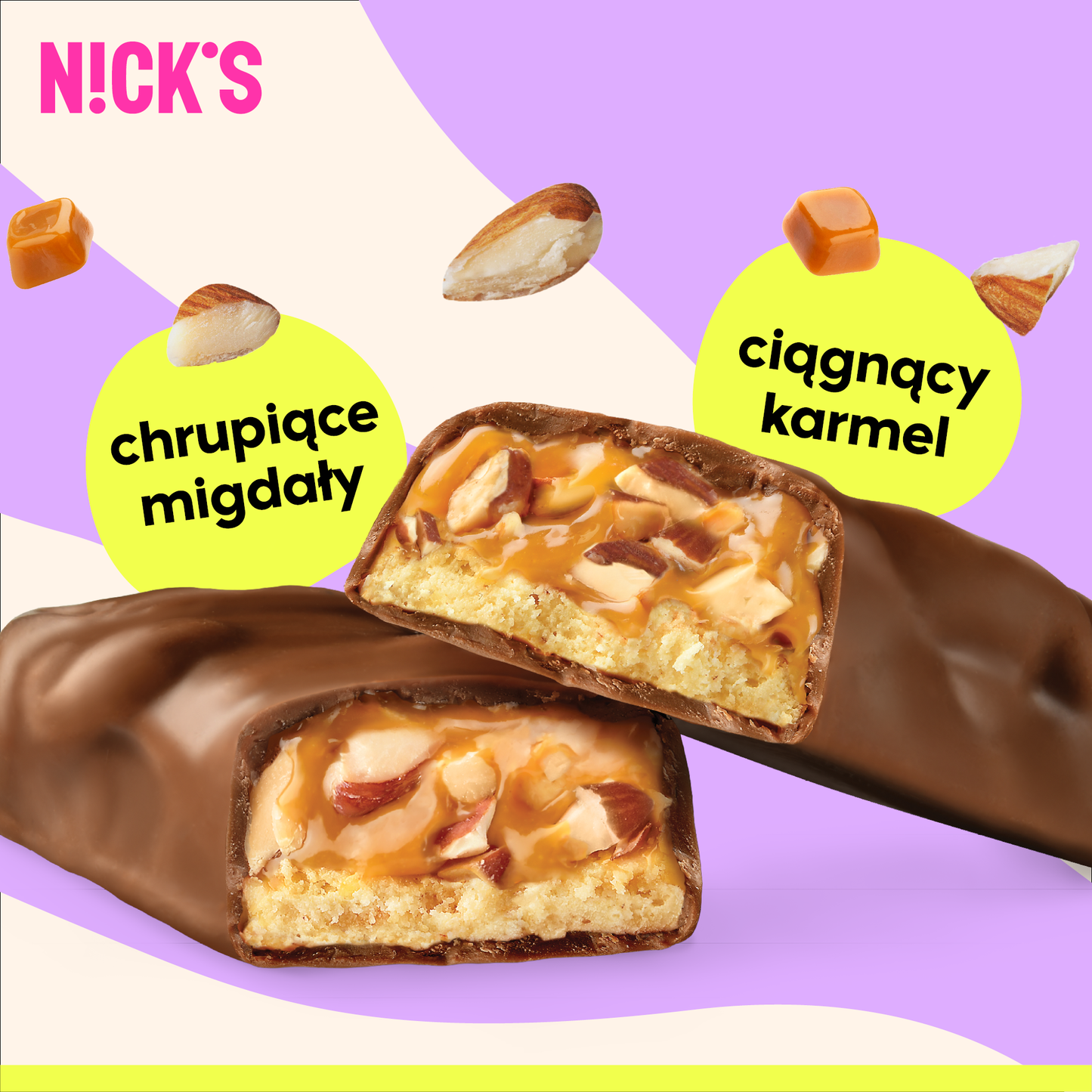 NICK'S Almond Caramel Protein Bar 50g