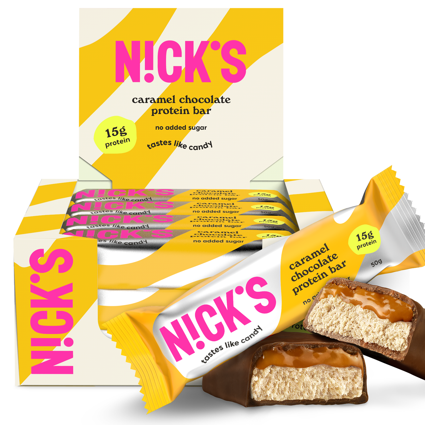 NICK'S Caramel Chocolate Protein Bar 50g
