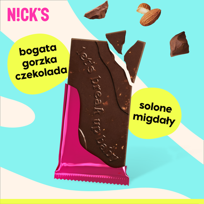NICK'S Almond Sea Salt Dark Chocolate 75g